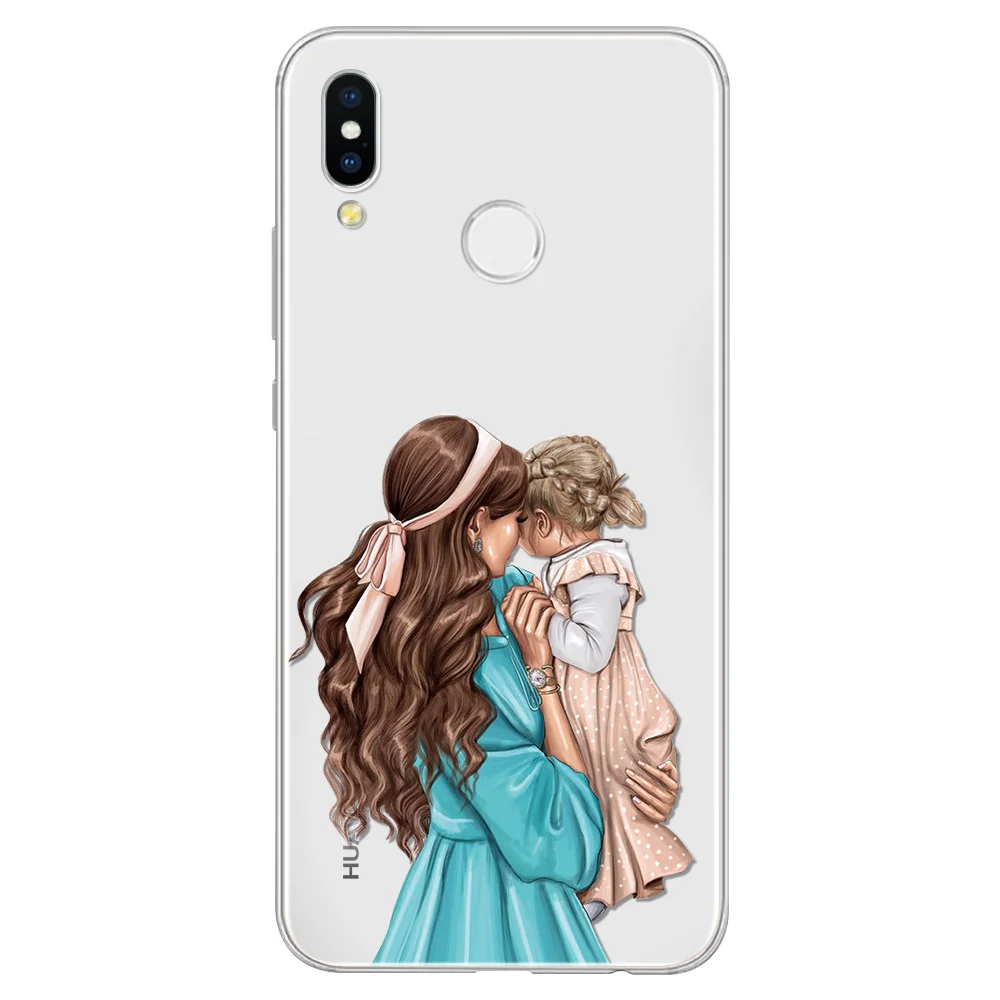 0clvyi Модный чехол для Coque huawei Honor 9 10 20 Lite 8X 9X 7A Pro 10i 20i 8C 6A 7C 7X8 V9 Play чехол чёрный; коричневый волосы для малыша и мамы; для девочек - Цвет: 0clvyi