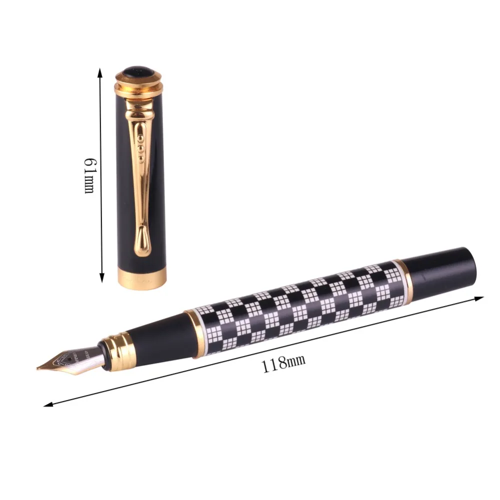 Jinhao 500 пишущий иридиевая ручка черный серебряный красный и зеленый ледяной Золотой орел авторучка наконечник 0,5 мм для 6 цветов