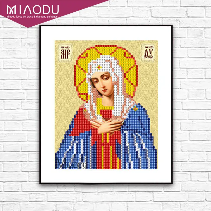 V2019 Miaodu 5d Diy Алмазная вышивка крестиком Ретро Религия икона лидера Алмазная мозаика Мужская Алмазная вышивка - Цвет: V2019