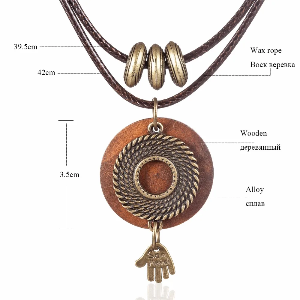 Новинка 2017 года ближайшие основа для кулонов и ожерелья деревянный круг рук