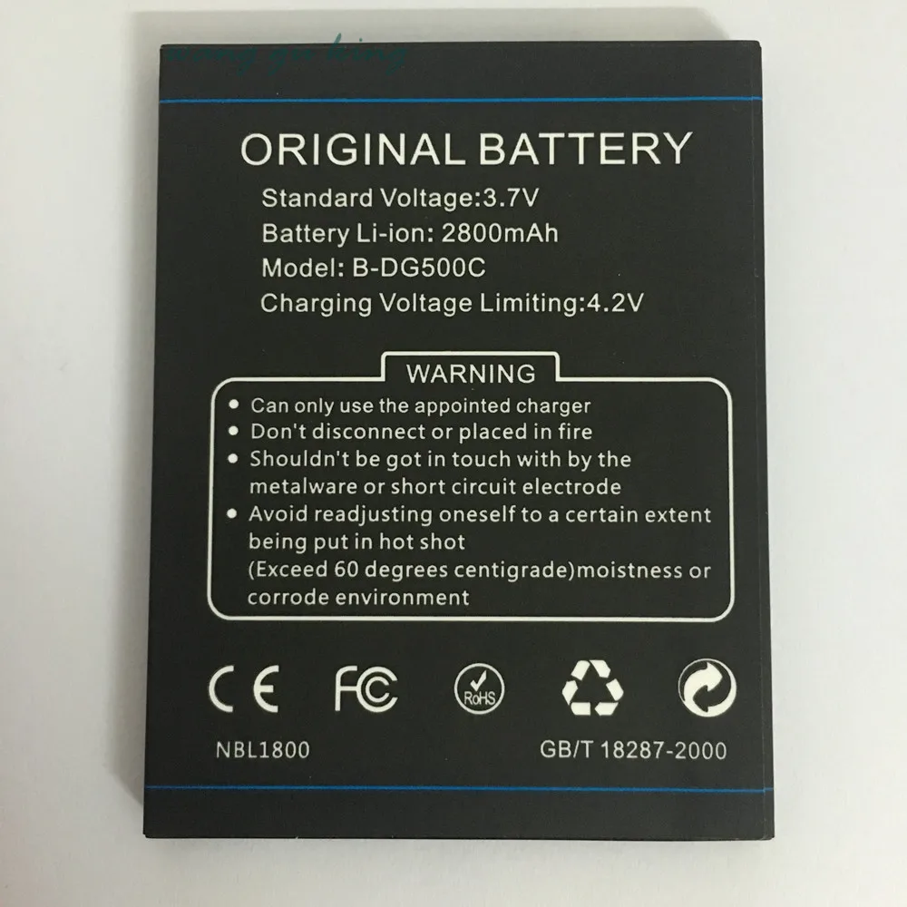 

+Tracking Number Original Li-ion 2800mAh B-DG500C Battery For DOOGEE DG500 DG500C Mobile Phone Rechargeable Bateria Accumulator