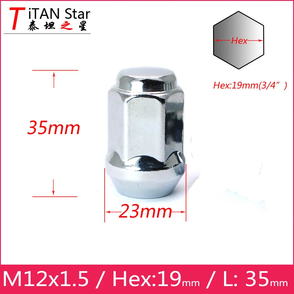16 шт. шестигранные гайки для наконечников FORD FOCUS Buick Excelle Cruze Mondeo Ecosport M12 x 1 5 5|lug nuts|m12