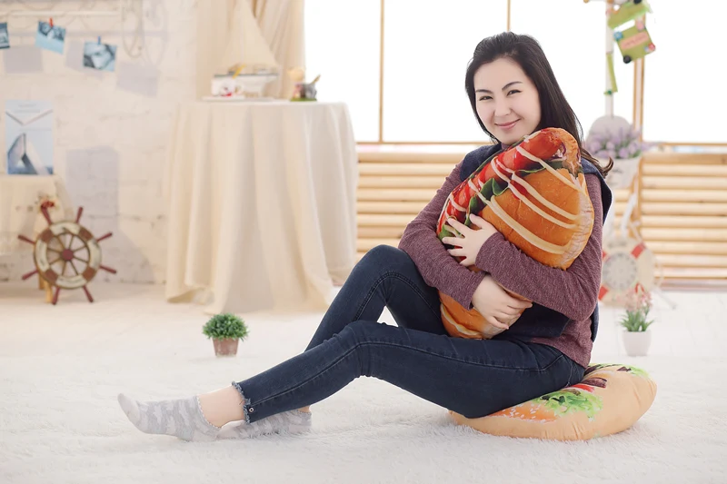 Имитация пиццы, печенья и гамбургера, плюшевая подушка, мягкая мультяшная фаст-фуд, хлеб и хот-дог, мягкая кукла, диван, подушка на стул, забавные подарки