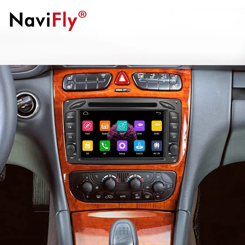 Navifly с операционной системой Windows ce 2DIN автомобильный dvd-плеер мультимедийное радио аудио для Mercedes Benz W209 W203 W168 мл W163 W463 виано W639 Вито RDS