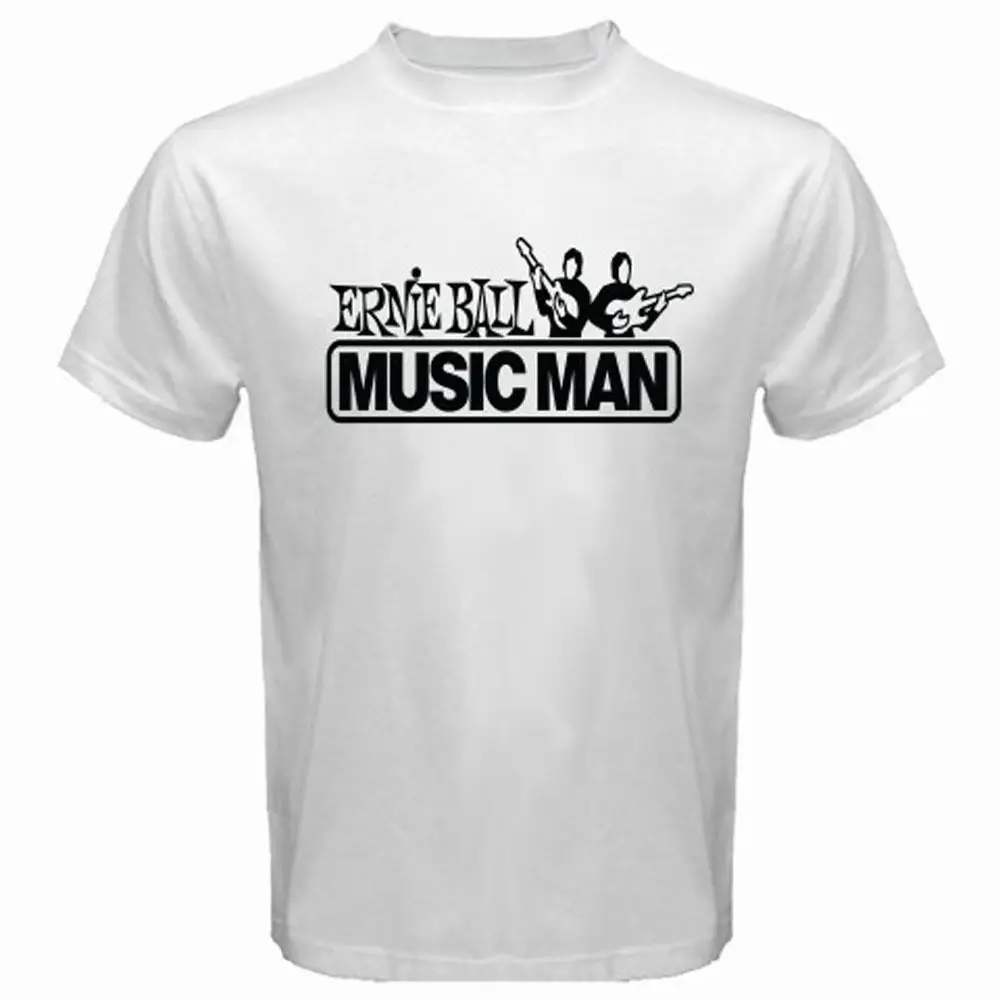 Новый Ernie Ball Musicman Music World логотип мужская белая футболка Размер S 3XL|Мужские