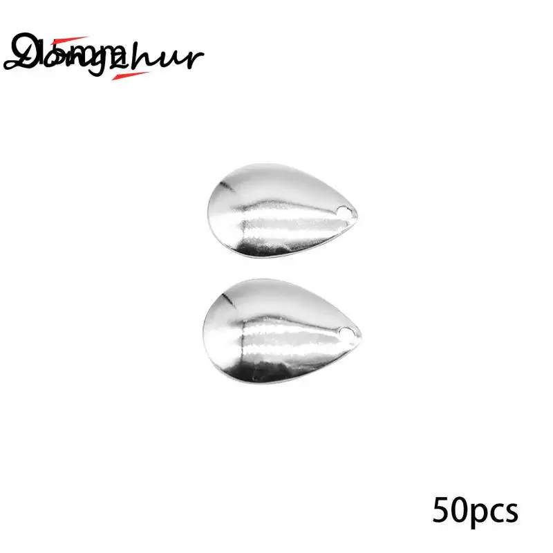 1,5 см/1,7 см/2,4 см 50 шт. блестящие Серебристые золотистые медные рыболовные плоские аттракторные Спиннеры гладкие никелевые ложки SCZ4997