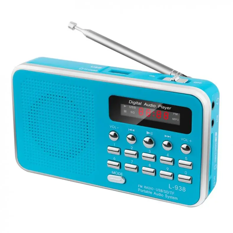 

Multimedia Card Small Speaker Rechargeable Support TF Card and Audio Input AUX Function for The Elderly