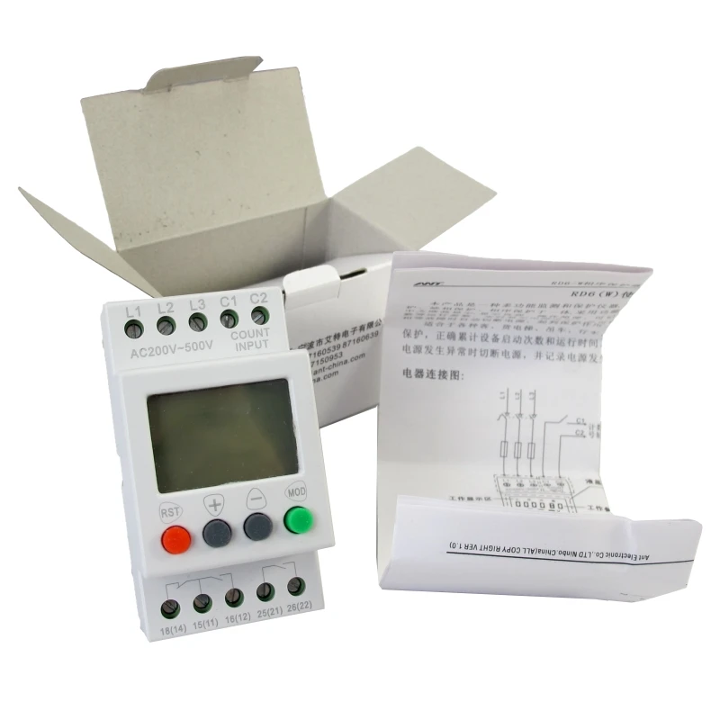Digital over current relay under/overvoltage protection three phase voltage protective RD6-W |