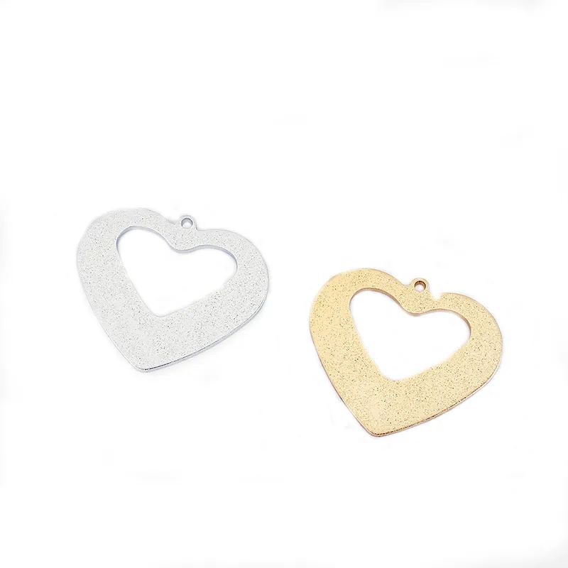 

4PCS Aluminium Alloy Hollow Open Heart Shape with Multi Paillette Sequin Charm Pendant for Necklace Earring Jewelry