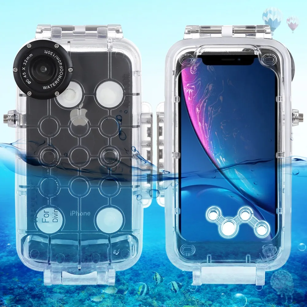 PULUZ для iPhone XS Max/XR/XS подводный корпус 40 м/130 футов Дайвинг телефон защитный чехол для серфинга плавание Подводное плавание фото видео