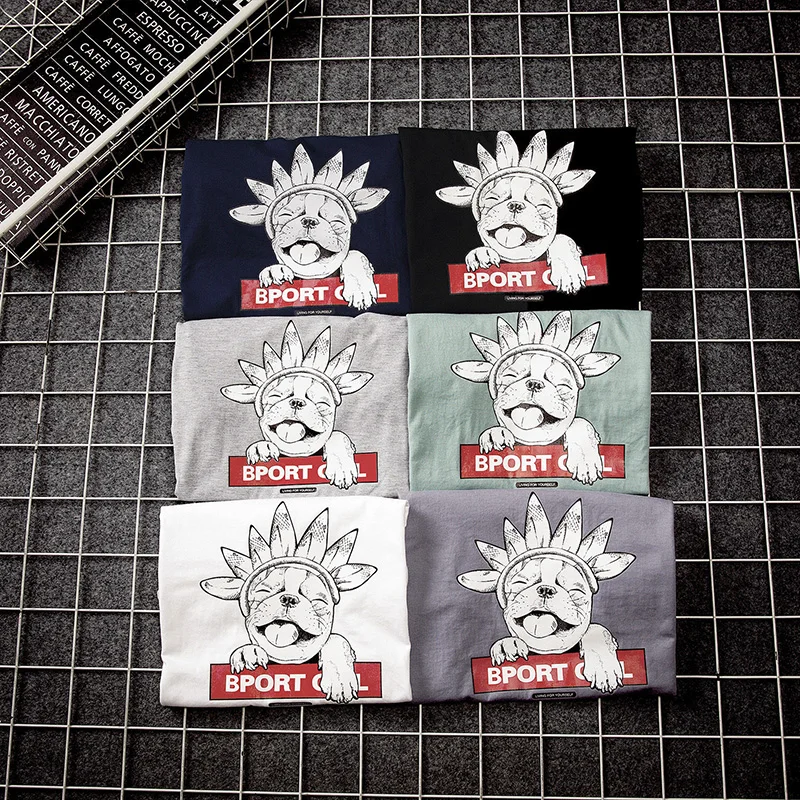 Новый Для мужчин бренд личности Футболка с принтом короткий рукав o образным