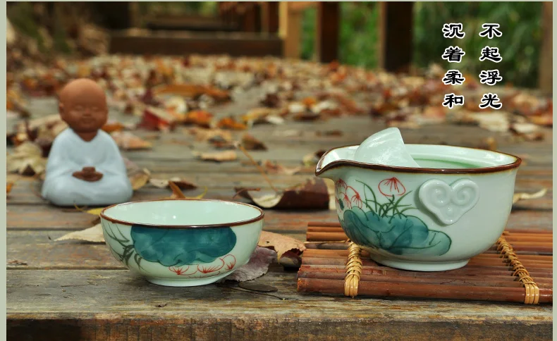 1 горшок 1 чашка Gaiwan расписанный вручную фарфоровый чайник чашка для чая, гайвань дорожный чайный набор кунг-фу чайные наборы чайная чашка Quik керамический чайник