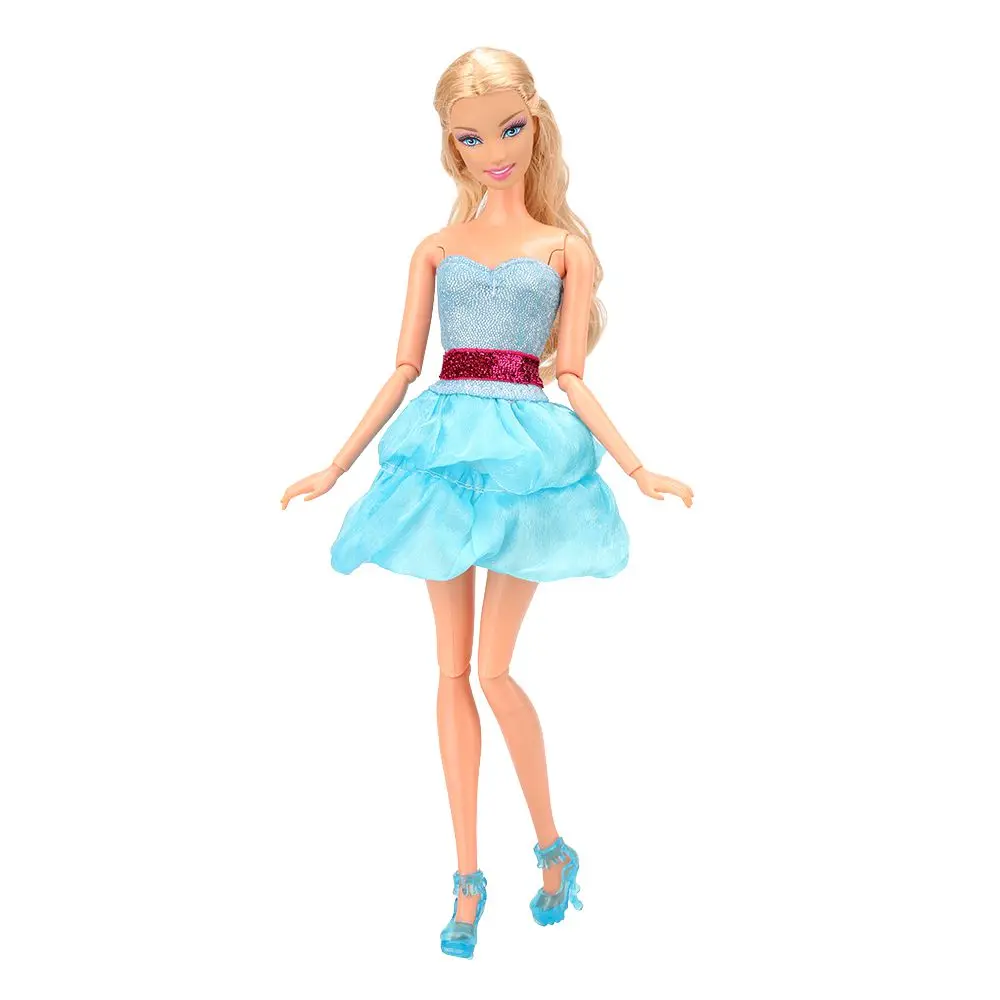 No Doll Новинка; модные туфли ручной Вечерние вечернее платье куклы аксессуары для куклы Одежда для куклы Барби туалетный игра Рождественский подарок игрушки подарок - Цвет: No Doll