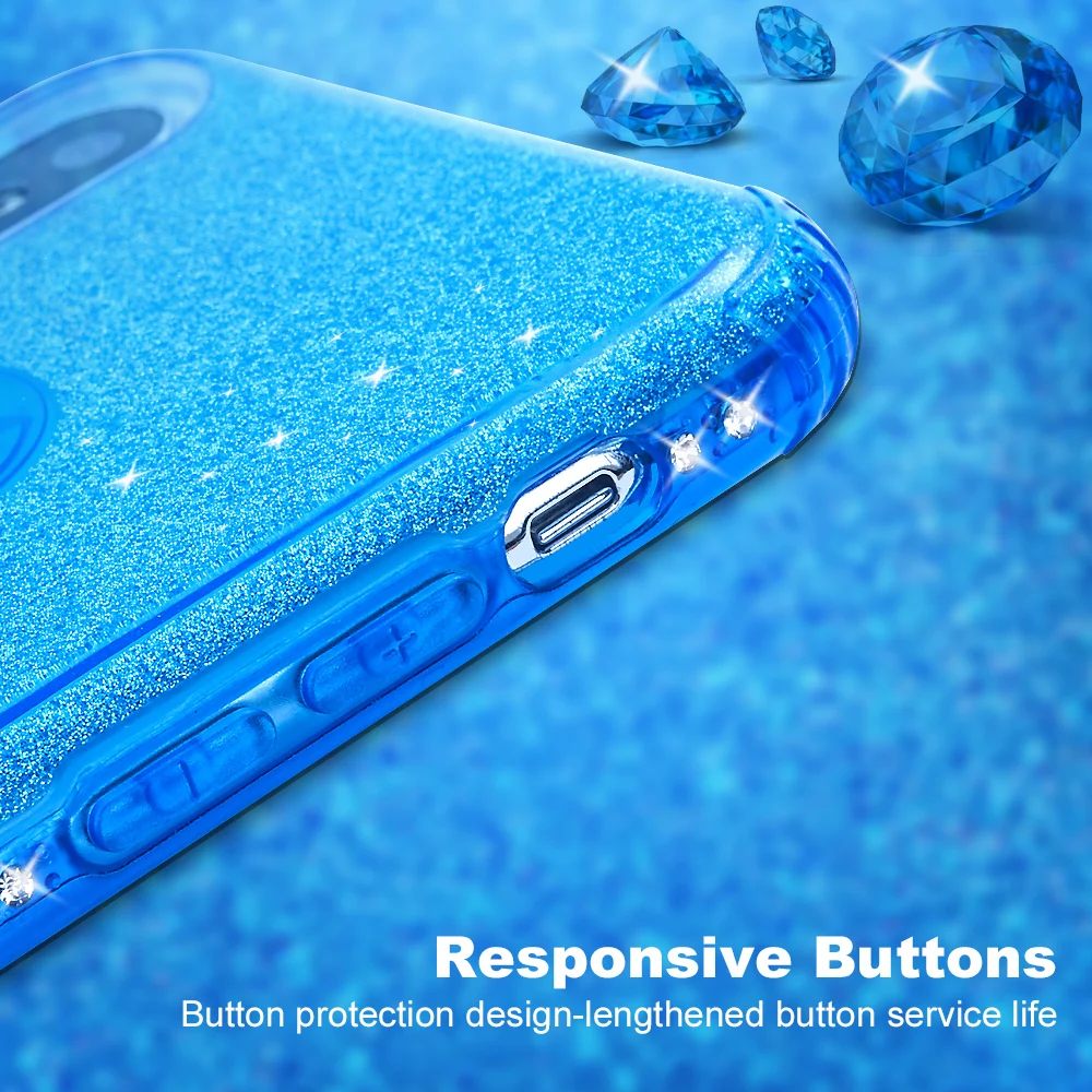 Portefeuille For iPhone 7 8 Plus X Luxury Glitter Bling Diamond Rhinestone Bumper Hard PC Back Cover Slim |