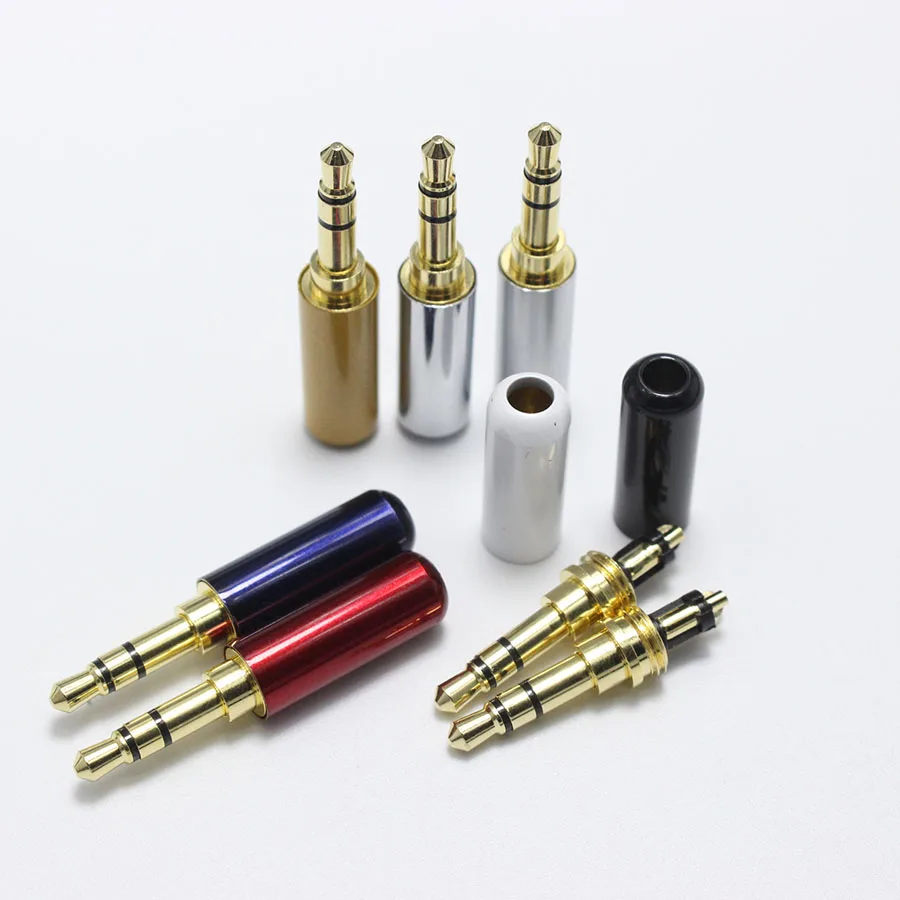 4 шт. 3 5 мм аудиоразъем позолоченный полюсный Штекерный адаптер для наушников