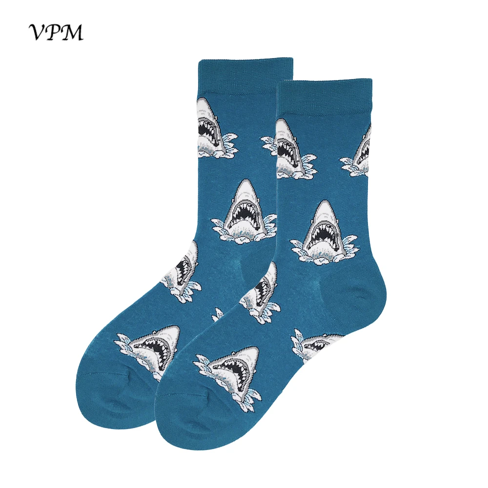 A65 VPM, новинка, 85% хлопок, мужские гольфы, Забавный Harajuku, крутой динозавр, паук-Скорпион, Акула, хип-хоп, новинка, счастливые Свадебные носки, подарок - Цвет: A65