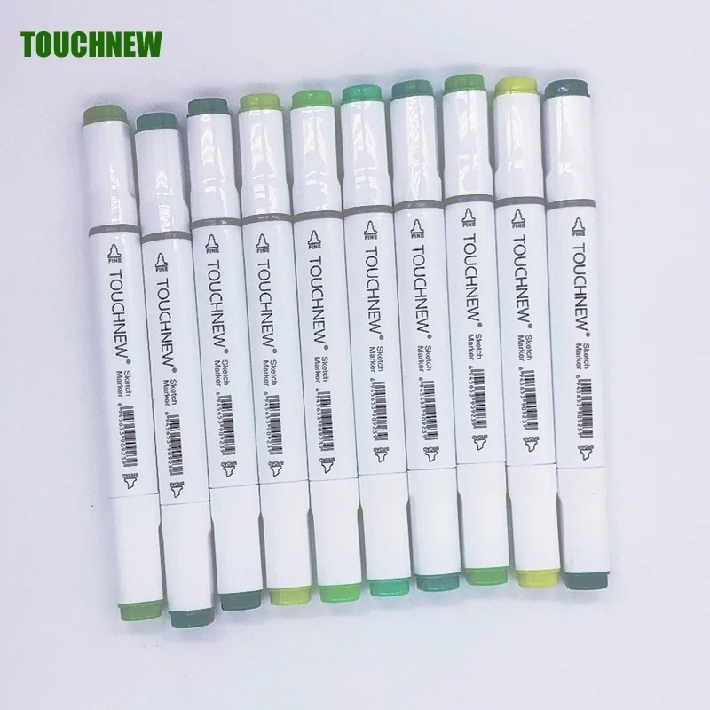 TOUCHNEW 10 шт. зеленый набор цветов художника двойной головой Маркер Набор манга дизайн школы Рисование эскизная ручка товары для рукоделия художественные маркеры