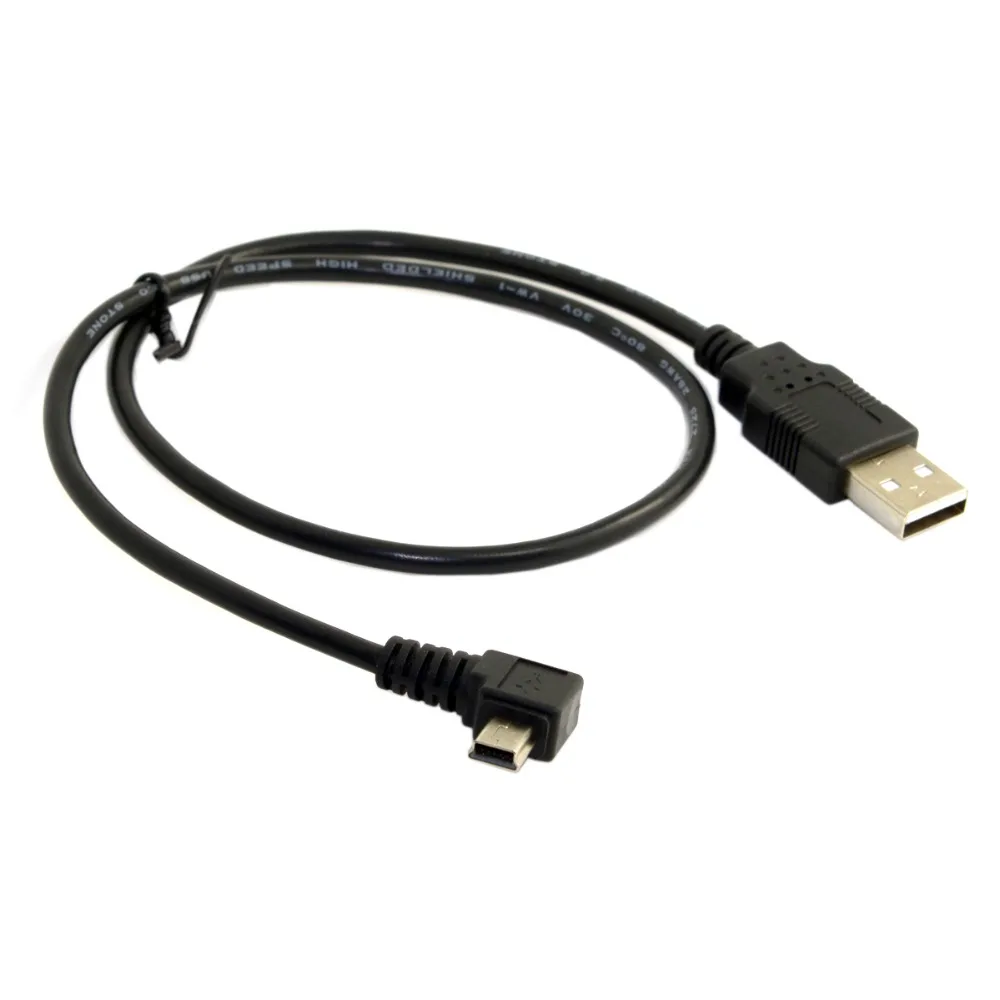 

Кабель для передачи данных CY Cablecc Mini USB B Тип 5pin папа левый Угловой 90 градусов к USB 2,0 папа 6 футов
