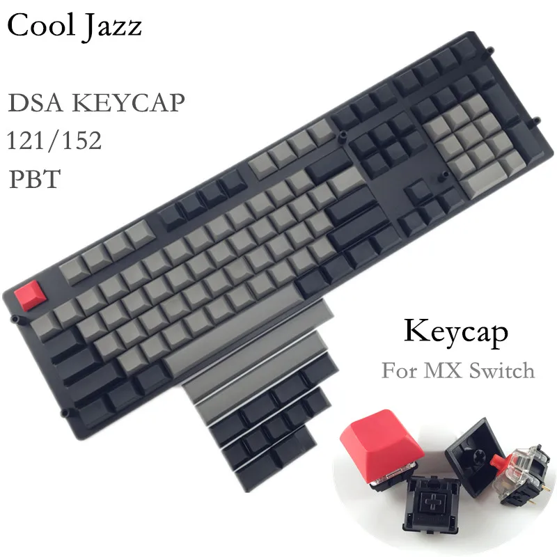Cool Jazz 121/152 DSA keycap dolch белый и серый пустые колпачки pbt для wried Механическая игровая