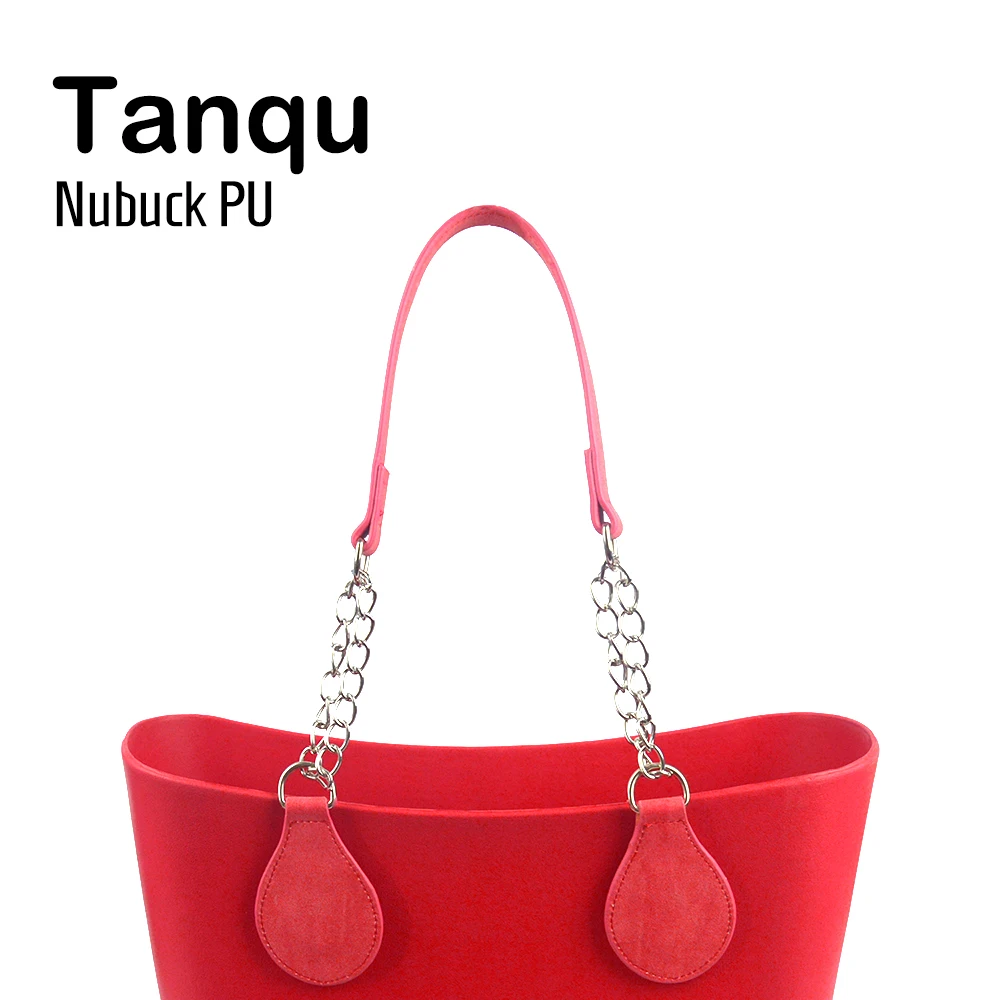 TANQU, 1 пара, с краями, из нубука, искусственная кожа, с цепочкой, с двойной металлической цепочкой, для O, сумка для EVA Obag, женская сумка