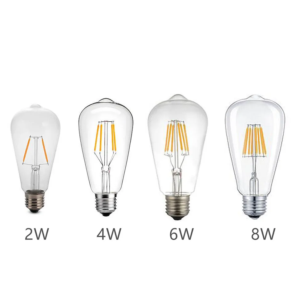 Светодиодные лампы накаливания E27 2 W/4 W/6 W/8 W теплый/холодный белый ретро edison ЛАМПЫ