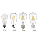 Светодиодные лампы накаливания E27 2 W4 W6 W8 W теплыйхолодный белый ретро edison ЛАМПЫ AC220-240V 360 градусов удара лампочки