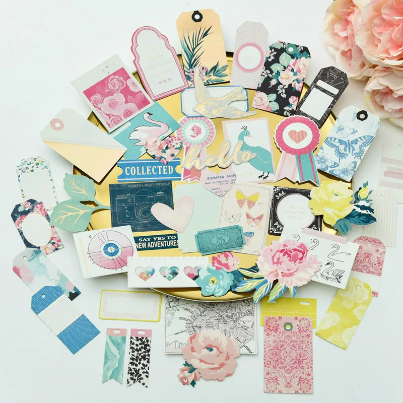 Сборные картонные наклейки в форме высечки 45 шт. для скрапбукинга Счастливого