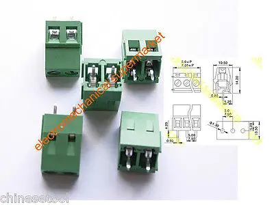 50 шт. KF128 2P 2Pin разъем в клеммном блоке Разъем Панель 5 0 мм шаг|plug in terminal|terminal plugterminal