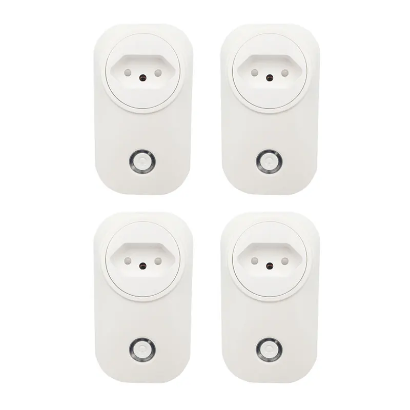 Wifi Smart Switzerland бразильская вилка монитор питания 16A BR умная розетка Беспроводная розетка Голосовое управление работа с Alexa Google home - Тип: 4 pack