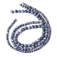 wholesale pure natural blue spot stone beads 4681012mm diy bracelet necklace 15inch elegant women gifts loose beads gem h364