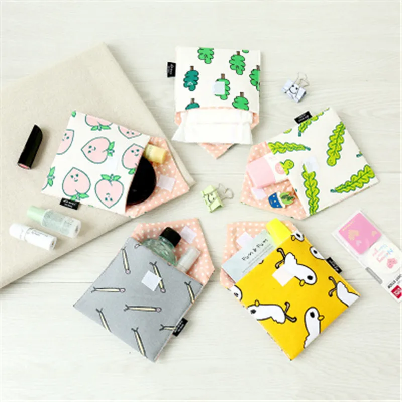 Мультяшный тампон сумка для гигиенических салфеток Органайзер косметики