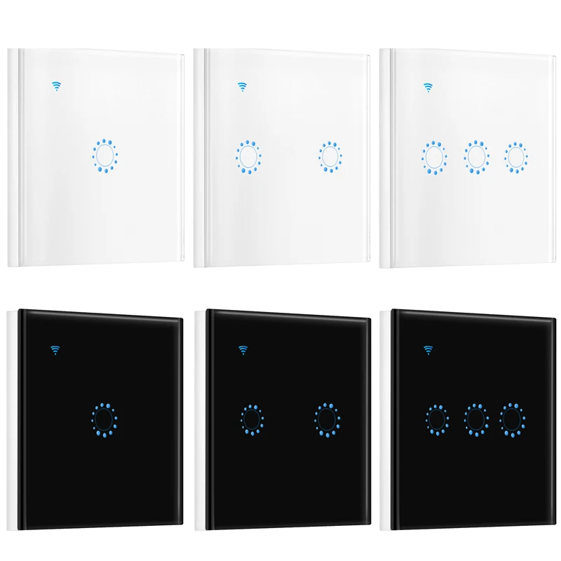 ЕС Стандартный переключатель AC90 250V Wi Fi Сенсорный настенный светильник Панель 1/2/3