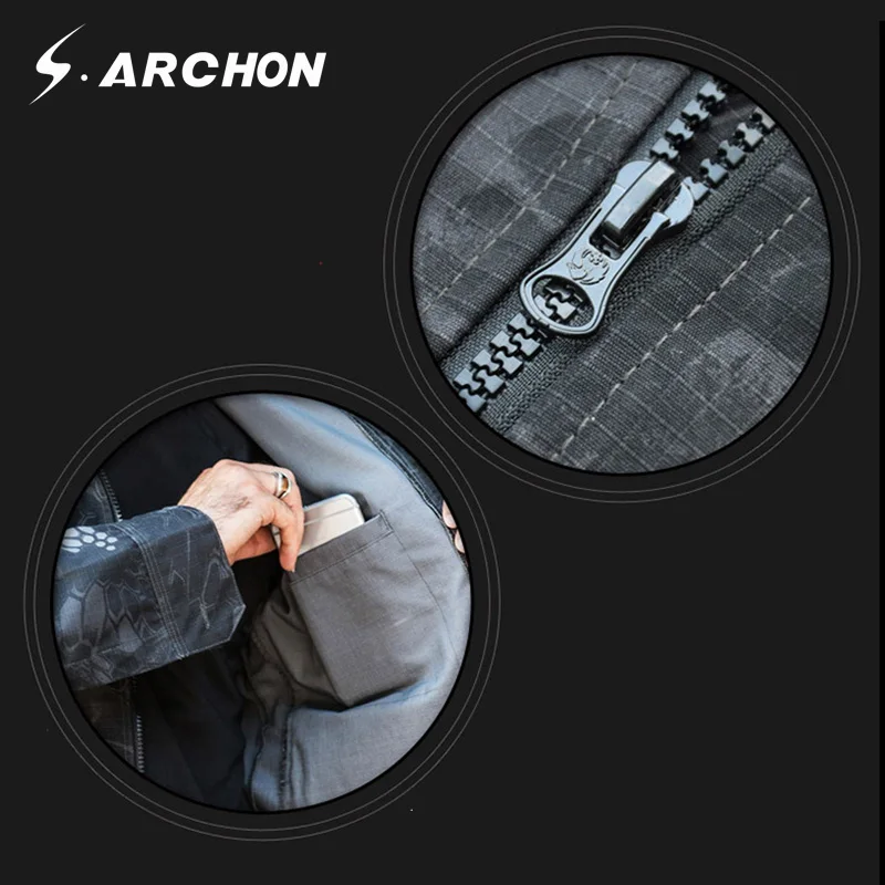 

S.ARCHON Brand Clothing Military Tactical Jackets Men Casual Cotton Windbreaker Army Jacket Coat Men Autumn Waterproof Jacket 3X