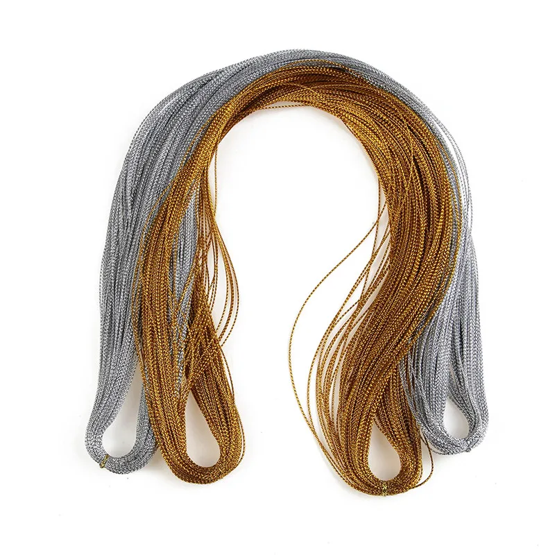 Атласный нейлоновый шнур золотого и серебряного цвета диаметром 0 5 мм идеально