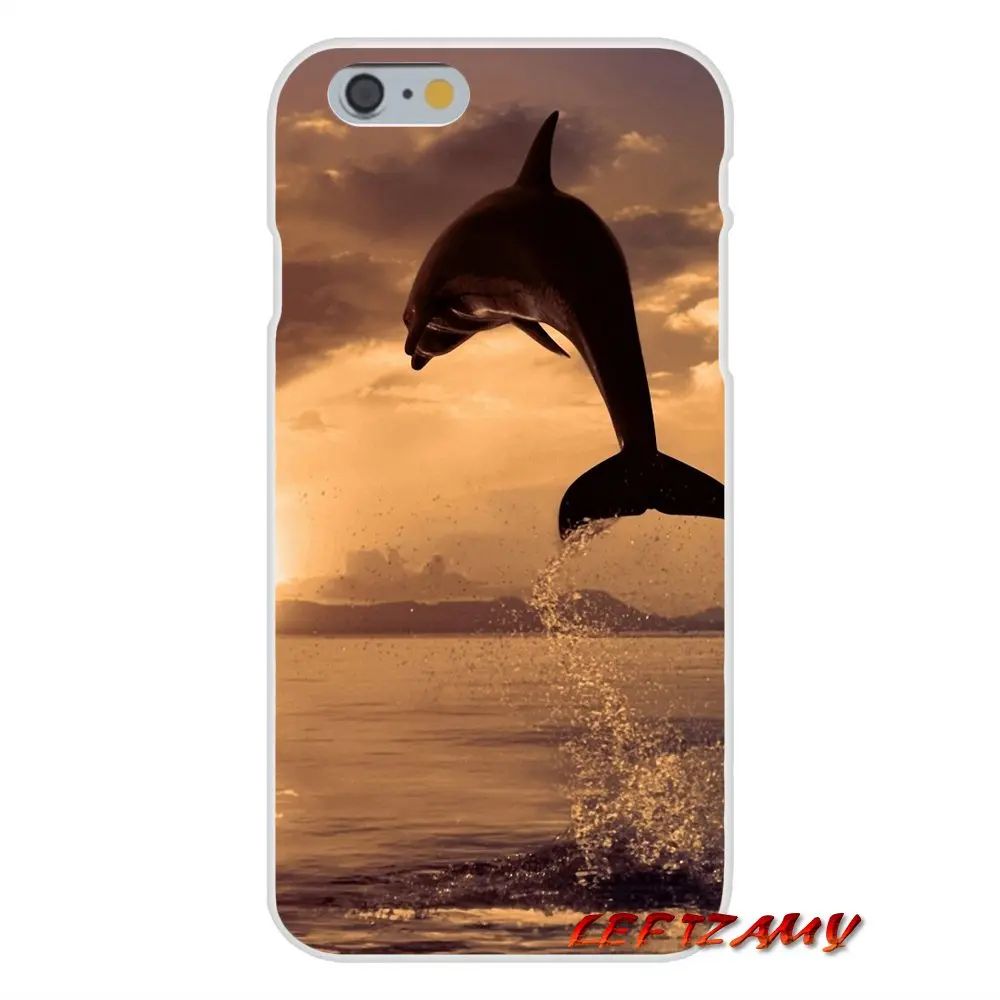 Морских животных милые ДЕЛЬФИН Тонкий силиконовый чехол для телефона iPhone X 4 4S 5 5S