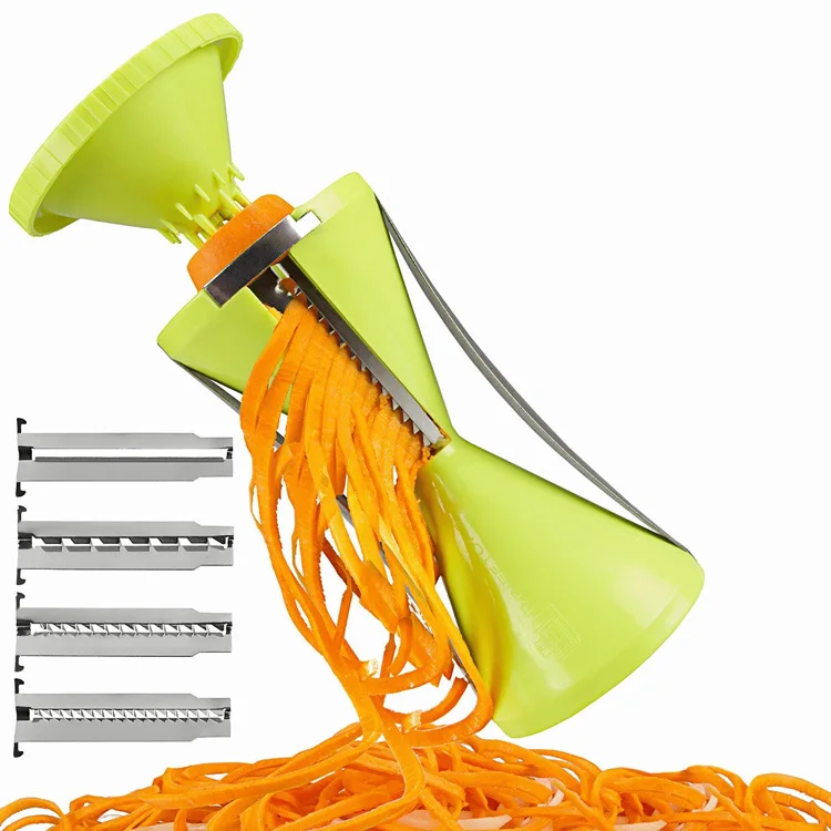 

Dropshipping 4 Blade Grater Spiral Slicer Vegetable Spiralizer Cutter Carrot Cucumber Courgette Zucchini Mum Gift Mom Present