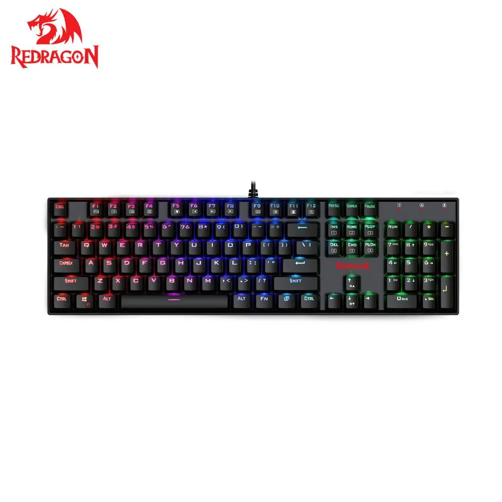 Механическая игровая клавиатура Redragon K551 с RGB-подсветкой, 104 клавиш