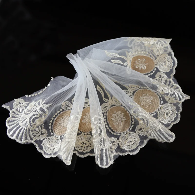 2 ярдов полиэстер гребешок цветок кружева края планки аппликация шитье ремесло