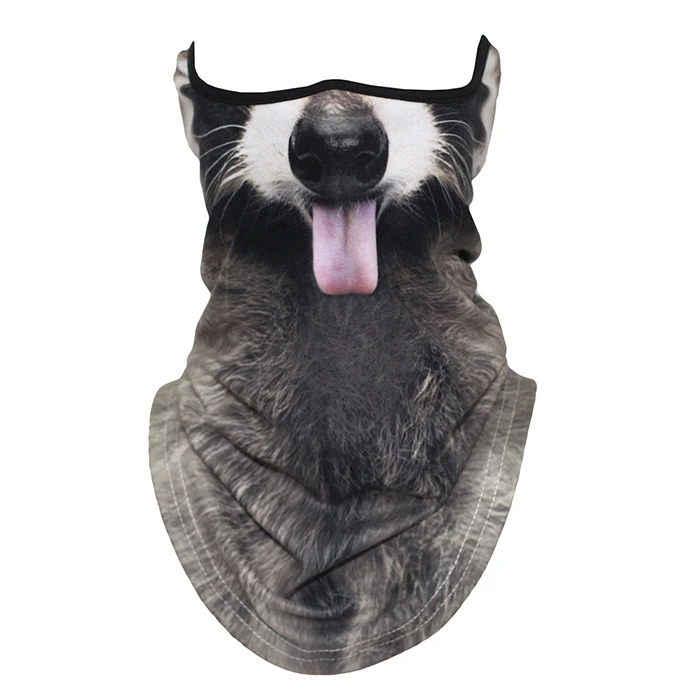 Мода 3D Собака Кошка Животное шеи Gaiter Половина лица маска зимняя теплая крышка шеи труба лицо Щит Флисовая бандана шарф для женщин и мужчин - Цвет: MBC-17
