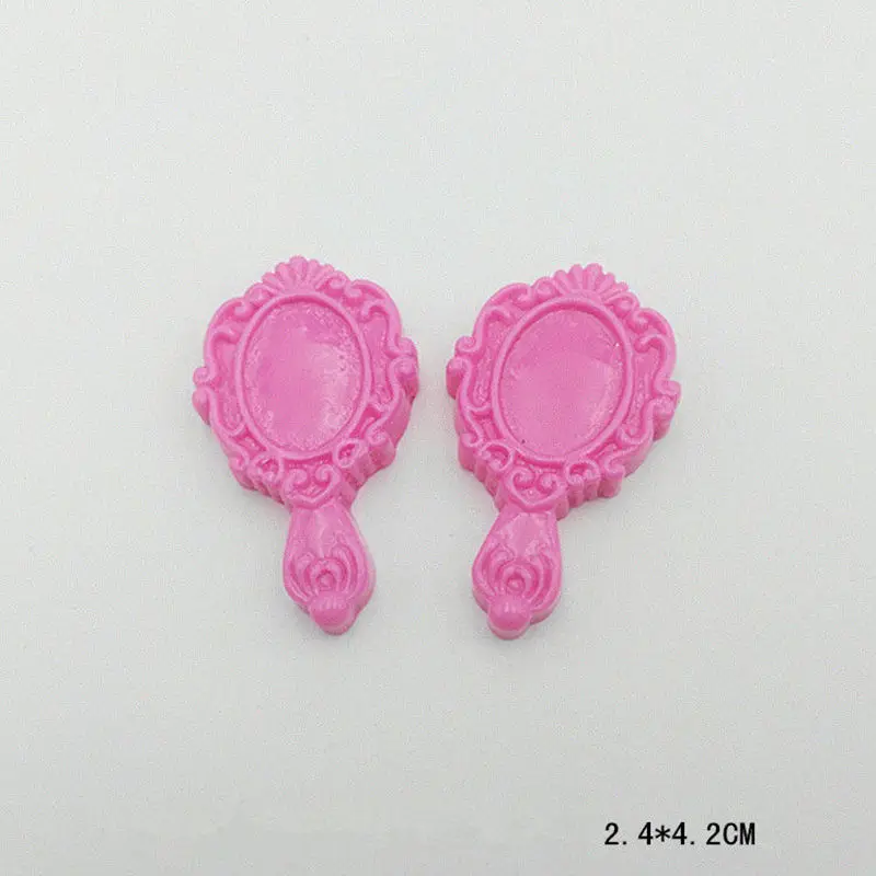 Rose red mirror 10 шт., аксессуары из искусственной смолы, украшения для телефона, декоративный материал, плоское заднее плоское украшение из смолы, для детей, сделай сам, блестки, товары для творчества - Цвет: Rose red mirror