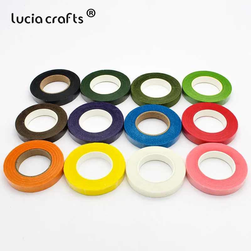 Распродажа! Lucia crafts Многоцветный Цветочный ствол обертывание флорист искусственная бумажная лента для цветов для флористов аксессуары DIY 1 шт. I1009