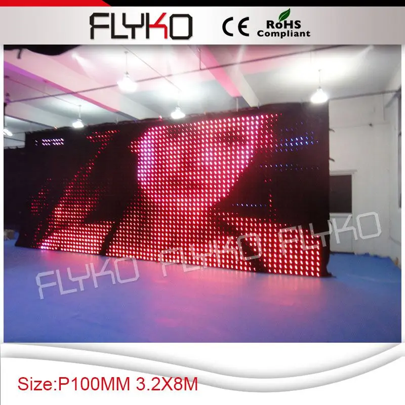 Flyko сцена Индивидуальный размер led P100MM dJ сценический стенд шоу светодиодный