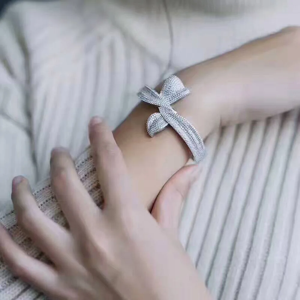 Женский Открытый браслет Funmode модный геометрической формы с фианитом класса ААА