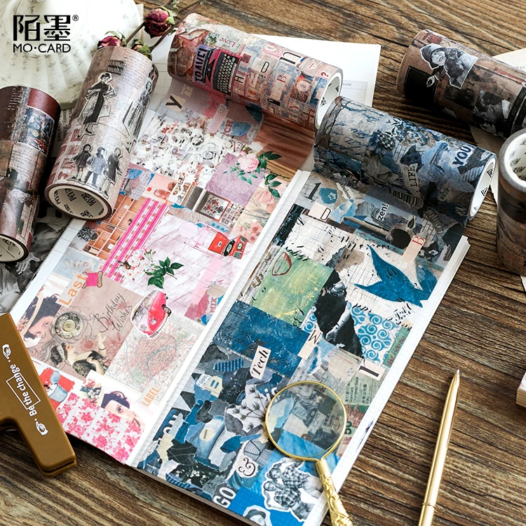1pc \ коллаж девушки мечта 10 см Широкий DIY Творческий Ретро Милая Лента записки
