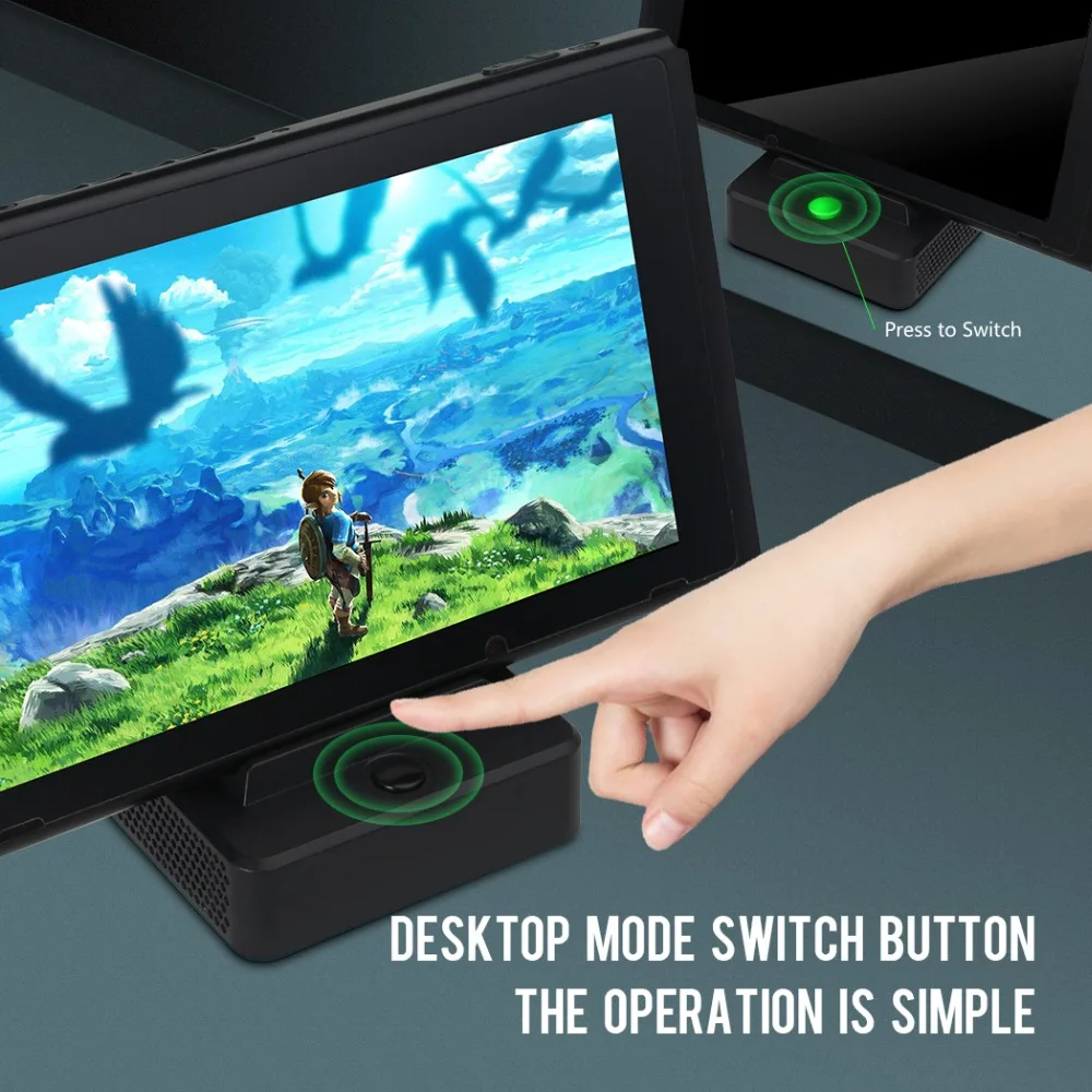 Rend Переключатель консоли видео конвертер портативный мини HDMI ТВ Замена док-станции зарядное устройство для NS