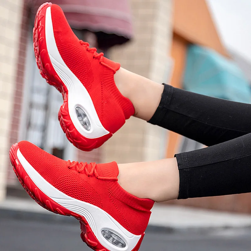 

VTOTA Women Sneakers Women Vulcanize Shoes Knitting Women Shoes Comfort Women Wedges Female Tenis Feminino Platform Socks Shoes