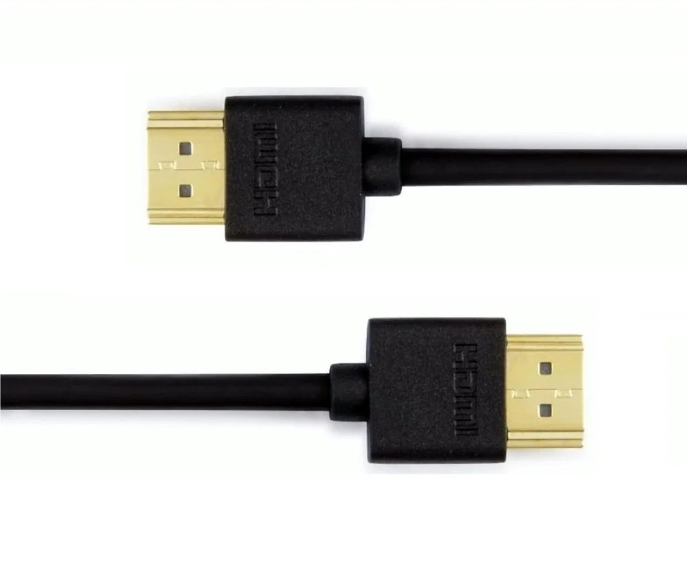 Высокоскоростной HDMI кабель-Ultra HD 4k x 2k Тонкий HDMI кабель с Ethernet HD tv's HDMI 1,4 кабель-аудио/видео позолоченный - Цвет: black