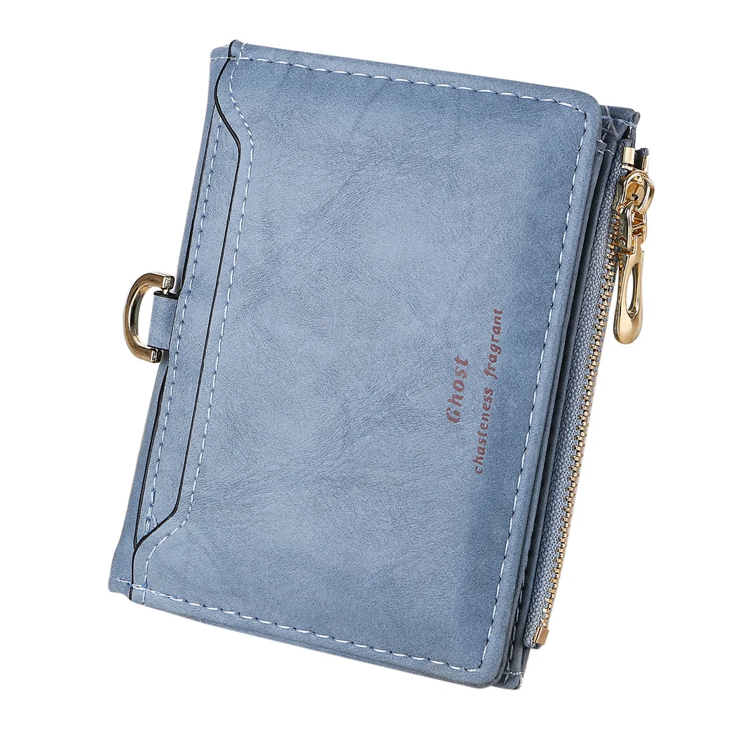 Fashion Women Solid Color Wallet Small Female Vintage Matte Purse Short Snap Fastener Lady Letter Zipper | Багаж и сумки