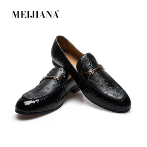MeiJiaNa Мужская обувь Брендовая повседневная Кожаная Черная мужская обувь роскошные брендовые лоферы