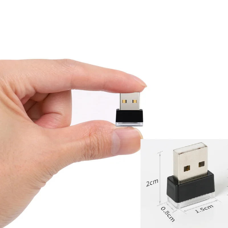 Миниатюрный светодиодный ночник с USB для освещения салона автомобиля нижняя